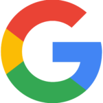 A red, yellow and green google logo on a black background.
